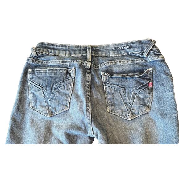 Vigoss Bootcut Jeans Women’s Size 27 27x33 Denim Stretch Distressed Raw Hem - Picture 8 of 16